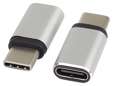 PremiumCord Adaptér USB-C samice - USB-C samec stříbrný / Adaptér / USB-C