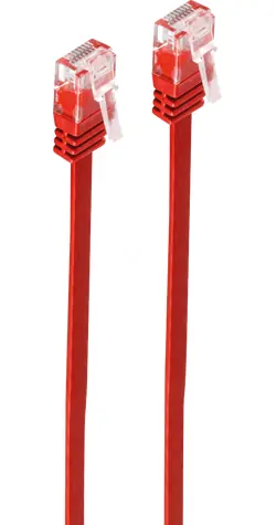 Shiverpeaks Patch kabel plochý červená / Patch kabel / Cat6 U/UTP / 0,25 m / RJ-45