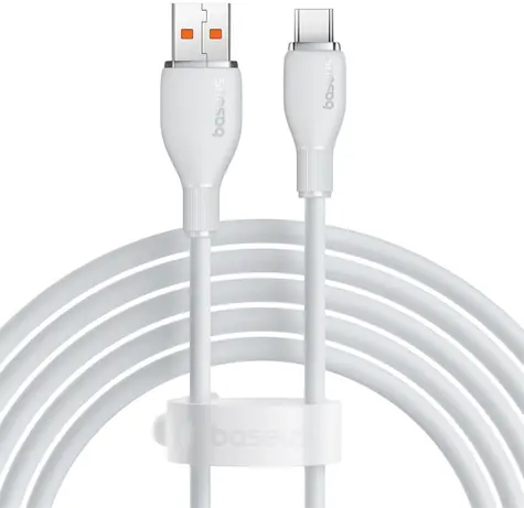 Baseus Pudding USB-A - USB-C bílá / Kabel / 100W / 1,2 m
