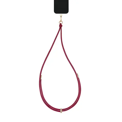 iDeal Cord Phone Strap Fine Wine červená / Popruh k telefonu / univerzální / 1,4 m
