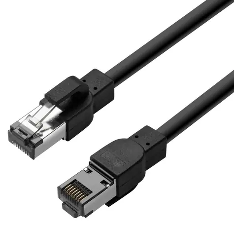 Lanview Cat6a S/FTP HIGH-FLEX Outdoor černá / Síťový kabel / RJ-45 / 0,25 m