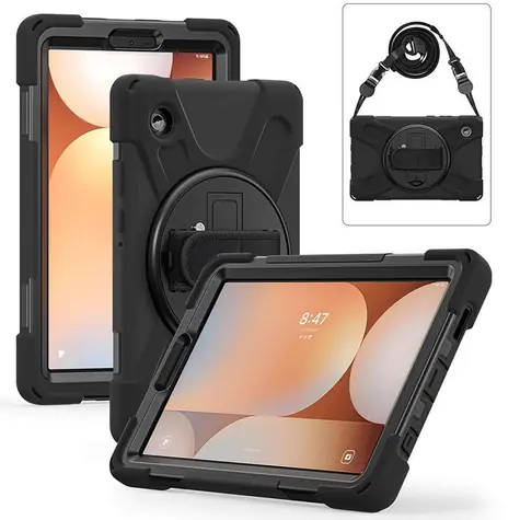 eSTUFF CHICAGO Galaxy Tab A11+ černá / Pouzdro na tablet / Polykarbonát/silikon / Odolnost 1,22 m