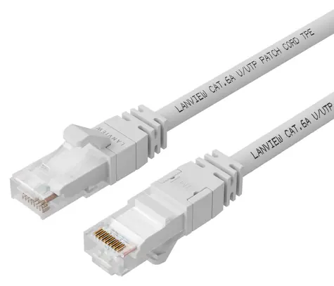 Lanview SmartClick Cat6a U/UTP bílá / Síťový kabel / HIGH-FLEX / RJ-45 / 5 m / PoE+