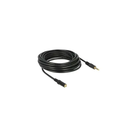 DeLock Jack 3,5 mm 4 pin černá / Prodlužovací audio kabel / 5 m
