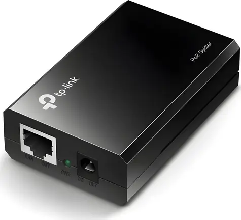 TP-Link TL-POE10R / PoE splitter / IEEE 802.3af / výstup 5-12V DC / černá