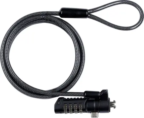 eSTUFF Kabelový zámek s kódovým kolečkem K-Slot / Kabelový zámek / Kombinační / K-Slot / 1,8 m