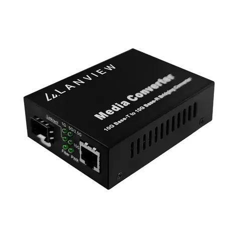 Lanview mediakonvertor SFP+ 10GBase-X - RJ45 10GBase-T / Mediakonvertor / Kov / IP20