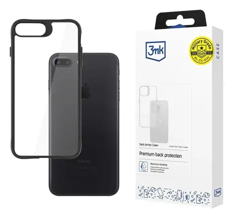 3mk Satin Armor Case+ pro Apple iPhone 6 Plus / Kryt / Military Grade / Transparentní záda