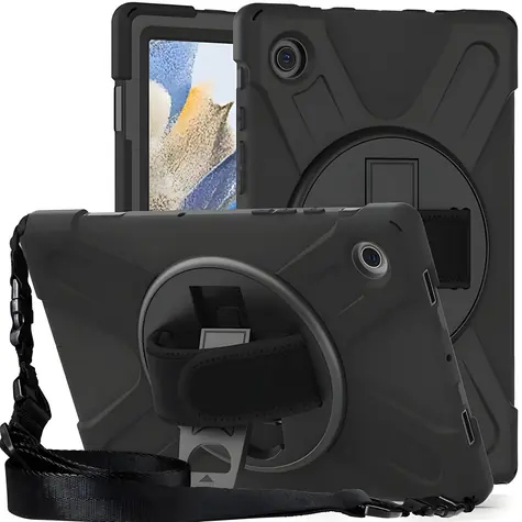 eSTUFF AUSTIN černá / Pouzdro / pro Samsung Galaxy Tab A8 10.5 / polykarbonát / s ramenním popruhem