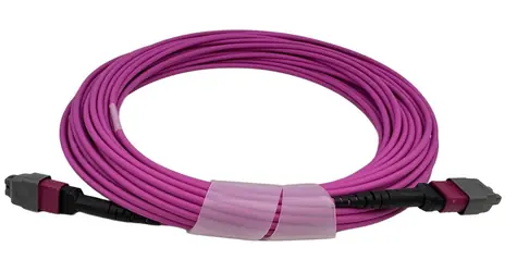 Lanview MTP optický patch kabel fialová / Optický patch kabel / OM4 / Multimode / 10 m / LSZH