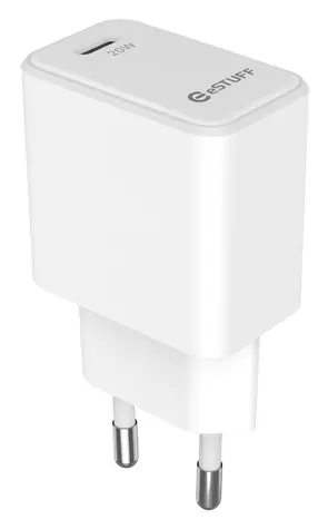eSTUFF USB-C PD 20W bílá / Nabíječka / 1x USB-C / 20 W / 100-240 V