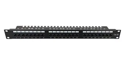 Lanview LVR-CAT5E-UTP-LSA černý / Patch panel / 24 portů / CAT5e / U/UTP / 1U / 19
