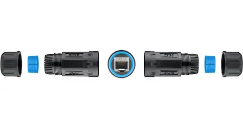 Lanview IP68 RJ45 spojka / Spojka síťového kabelu / Cat6a/Cat7 / S/FTP / IP68 / PoE+