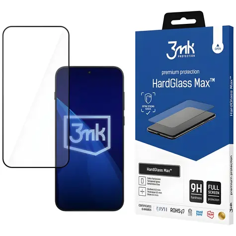 3mk HardGlass Max černá pro OnePlus 15 5G / Tvrzené sklo / Celoplošné / 9H