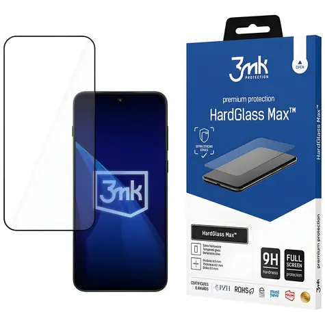 3mk HardGlass Max černá / Tvrzené sklo / OnePlus 15R / 9H / 0,3 mm