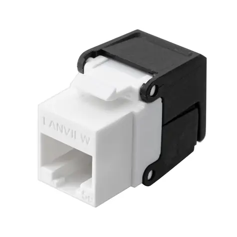 Lanview Keystone jack RJ45 černo-bílá / Keystone jack / CAT5e / UTP / 100 MHz