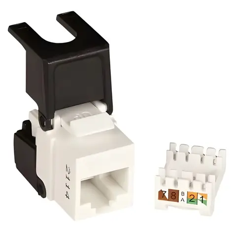 Lanview PRO Cat6 černo-bílá / Keystone konektor / UTP / 250 MHz / RJ-45