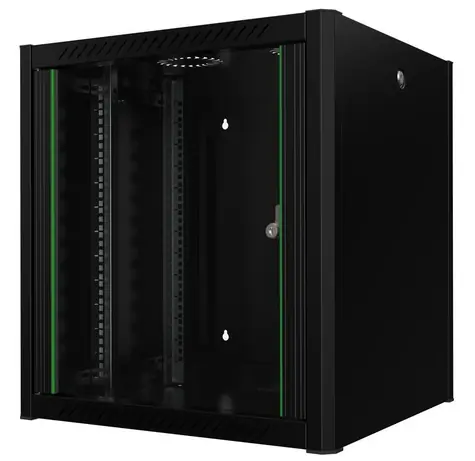 Lanview Rack Wall Mount Pro černá / Nástěnný rozvaděč / 19” / 12U / 600×560×645 mm / nosnost 80 kg