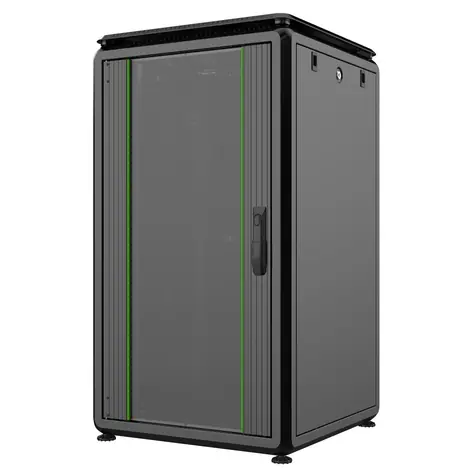 Lanview Data Line 20U/600x600 černá / Stojanový rozváděč / 19