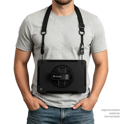 eSTUFF Ramenní popruh OHIO a DALLAS Defender černý / Popruh pro tablet
