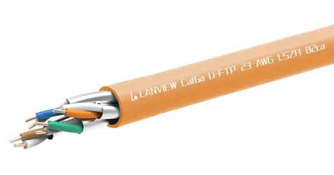 Lanview Cat6a U/FTP oranžová / Síťový kabel / 305 m / LSZH / bez konektorů