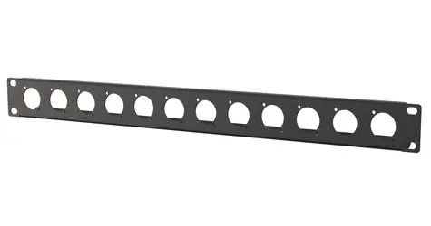 Lanview Patch panel 12x D-type černý / Patch panel / 1U / 12 portů / D-type XLR