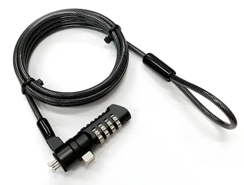 eSTUFF Kabelový zámek s kódovým kolečkem Nano Slot (GLB220105-ITH) / Kabelový zámek / Kombinační / Nano Slot / 1,8 m