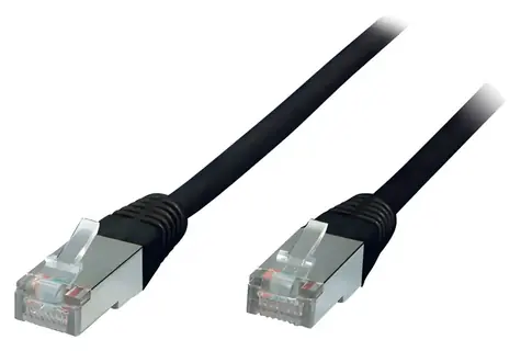 SCONN Patch kabel F/UTP Cat.5e černý / Patch kabel / 0,5 m