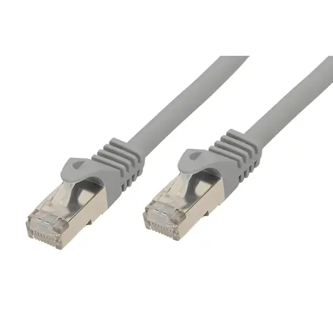 SCONN Patch kabel Slim Cat.7 U/FTP šedý 0,25 m / Patch kabel / RJ-45 / 600 MHz