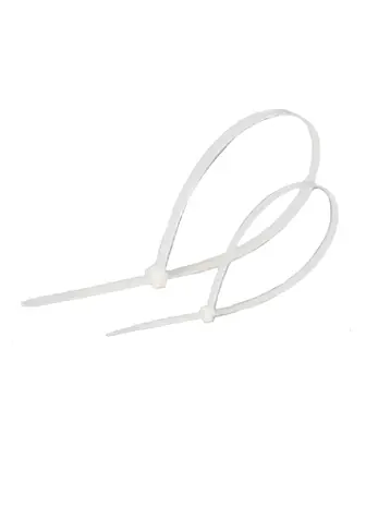Lanview Stahovací páska bílá 2,5x200 mm / Stahovací pásky na kabely / Nylon 66