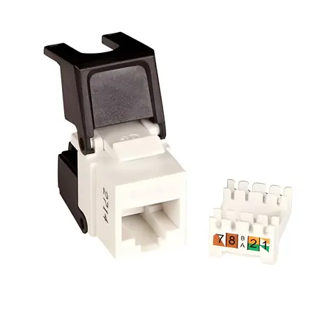 Lanview PRO Keystone konektor RJ45 černo-bílá / Konektor RJ45 / Cat5e / UTP nestíněný