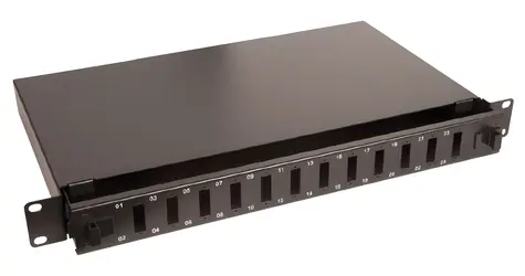 Lanview Optický patch panel 12 portů černý / Patch panel / 19