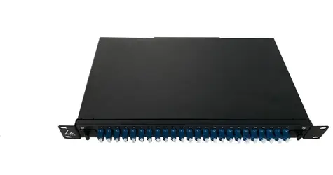 Lanview optický patch panel 24x LC Duplex Single Mode černý / Patch panel / 19