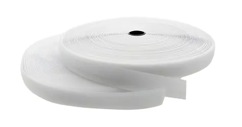 Lanview stahovací páska na suchý zip 10 mm bílá / Stahovací páska / 5 m