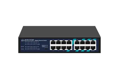 Lanview LVN-1U-16PORT-1G / Switch / 16x Gigabit Ethernet / Unmanaged / kovové provedení