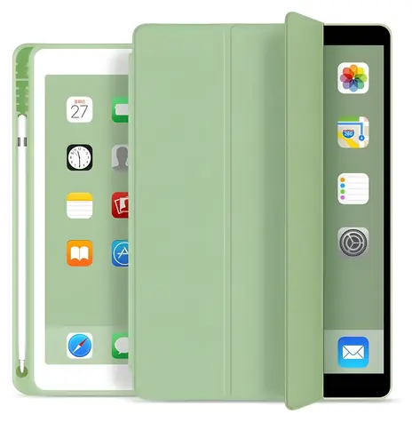 eSTUFF Pouzdro iPad 9.7 2017, 2018 světle zelená / Pouzdro na tablet / PU kůže / Folio