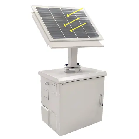 Lanview RCCTV007 bílá / Nástěnný rozvaděč / 12U / IP66 / solární panel / nosnost 50 kg