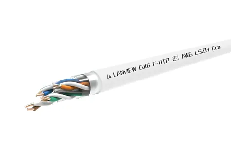 Lanview Cat6 U/UTP bílá / Síťový kabel / 305 m / LSZH / bez konektorů