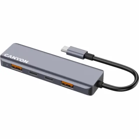 Canyon DS-18 / USB-C hub / 5 portů / USB-C PD nabíjení / 10 Gbps / kompaktní