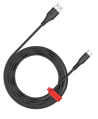 Canyon AC18SC černá / Kabel / USB-A - USB-C / 18W / 1.2m
