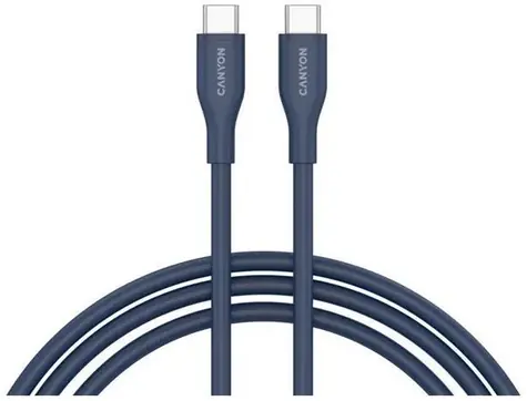 Canyon CC60SC10 modrá / Kabel USB-C / PD 60 W / 480 Mbps / 1 m
