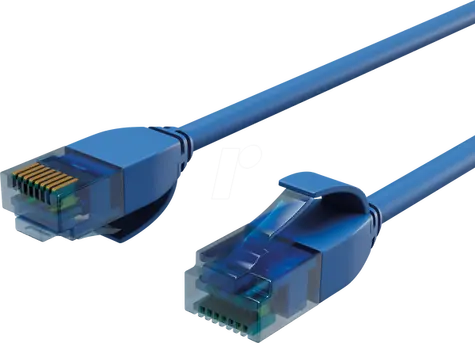 Shiverpeaks Cat6 U/UTP slim modrá / Patch kabel / RJ-45 / 0,5 m