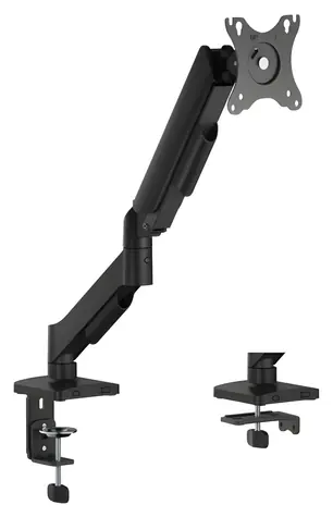eSTUFF Single Gas Spring Monitor Mount / Stolní rameno pro jeden monitor / plynová pružina / VESA 75-100 mm / do 32