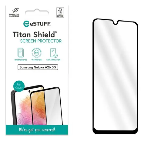 eSTUFF Titan Shield pro Samsung Galaxy A26 5G / Ochranné sklo / 9H / Temperované sklo