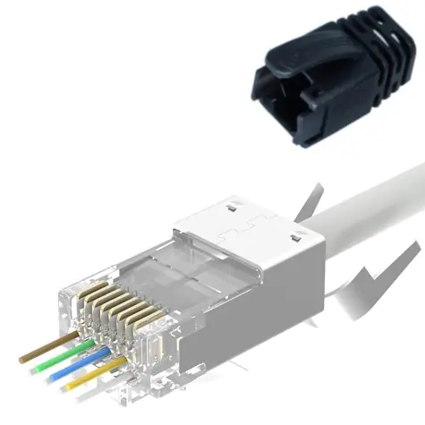 Lanview RJ45 STP konektor Cat6A/Cat7 / Konektor RJ-45 / stíněný / pozlacené kontakty / 25 ks