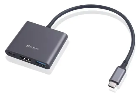 eSTUFF USB-C AV Multiport Hub / USB hub / HDMI 4K/60Hz / USB-C PD 100W / USB 3.2 Gen 1