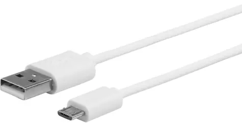 eSTUFF MicroUSB kabel / Kabel / USB-A – Micro-USB / 1 m / bílá