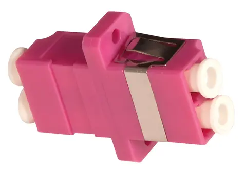 Lanview optická spojka LC Duplex růžová / Spojka / OM4 Multimode / Zirconia