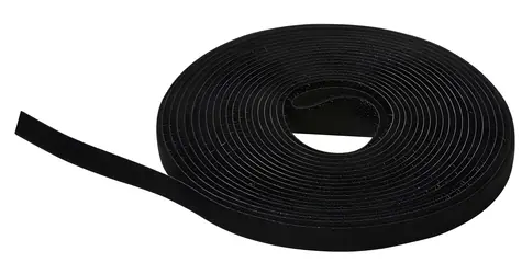 Lanview Stahovací páska na suchý zip černá / Stahovací páska / Suchý zip / 10 mm / 5 m
