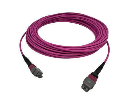 Lanview optický patch kabel MTP-MTP OM4 fialový 3 m / Optický patch kabel / Multimode / Polarita B / LSZH